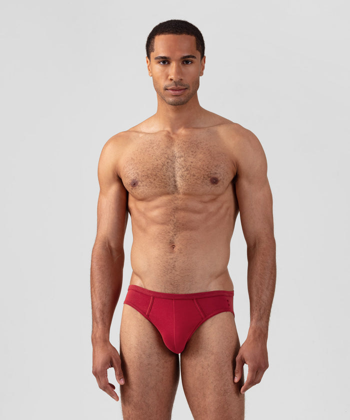 Slim Y-Front Briefs: Red