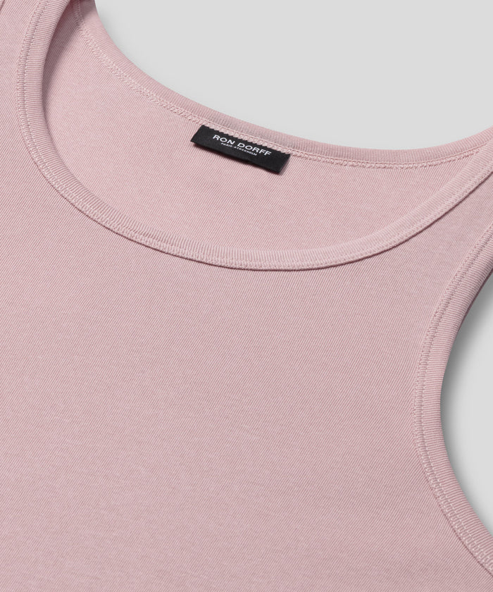 Ribbed Tank Top: Sunrise Pink