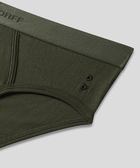 RON DORFF Y-Front Briefs: Military Green