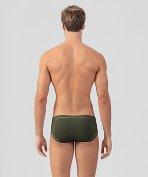 Y-Front Briefs w. Piping: Military Green