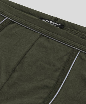 Y-Front Briefs w. Piping: Military Green