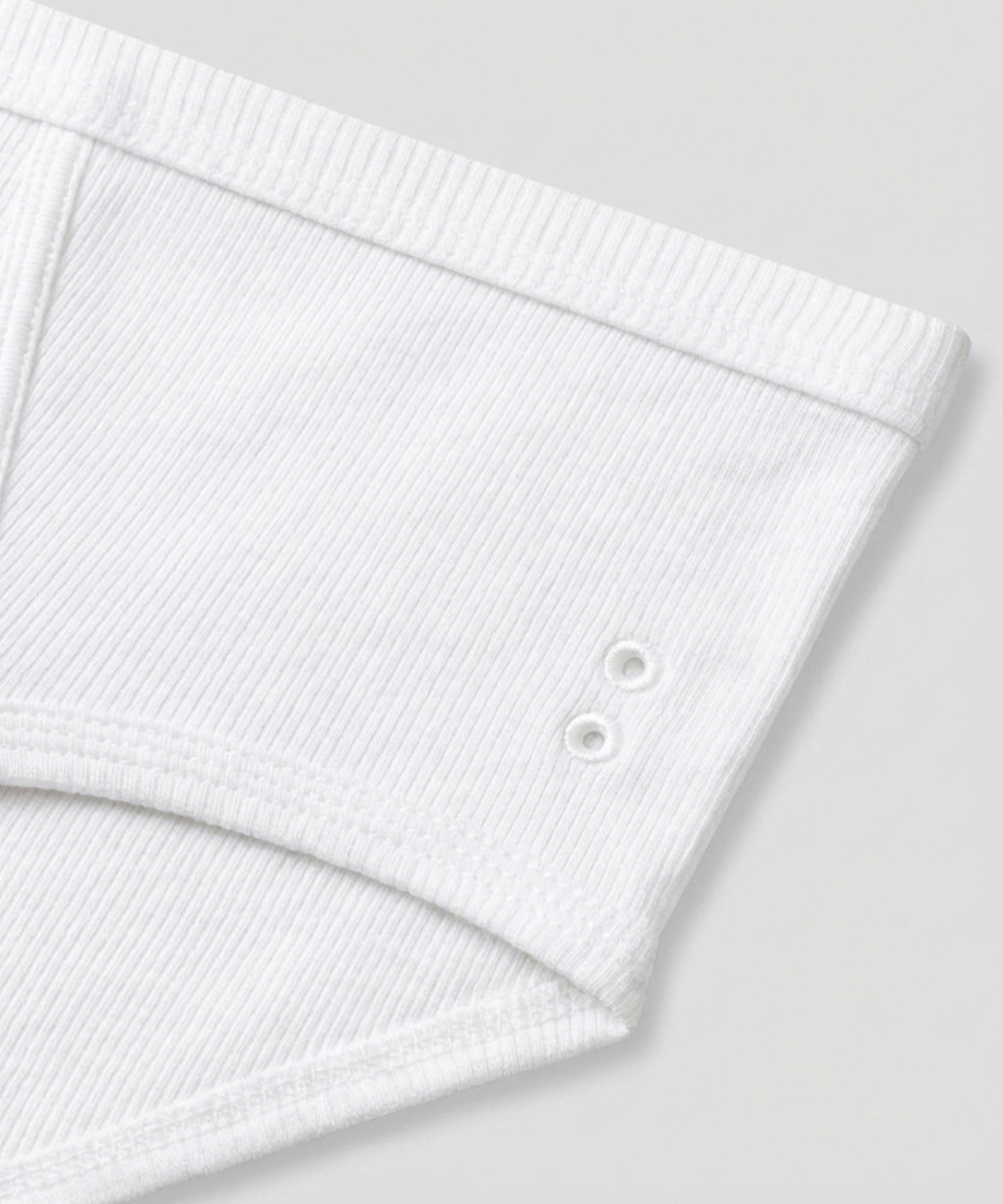 Army Ribbed Y-Front Briefs: White