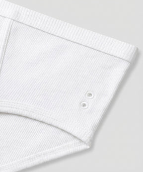 Army Ribbed Y-Front Briefs: White