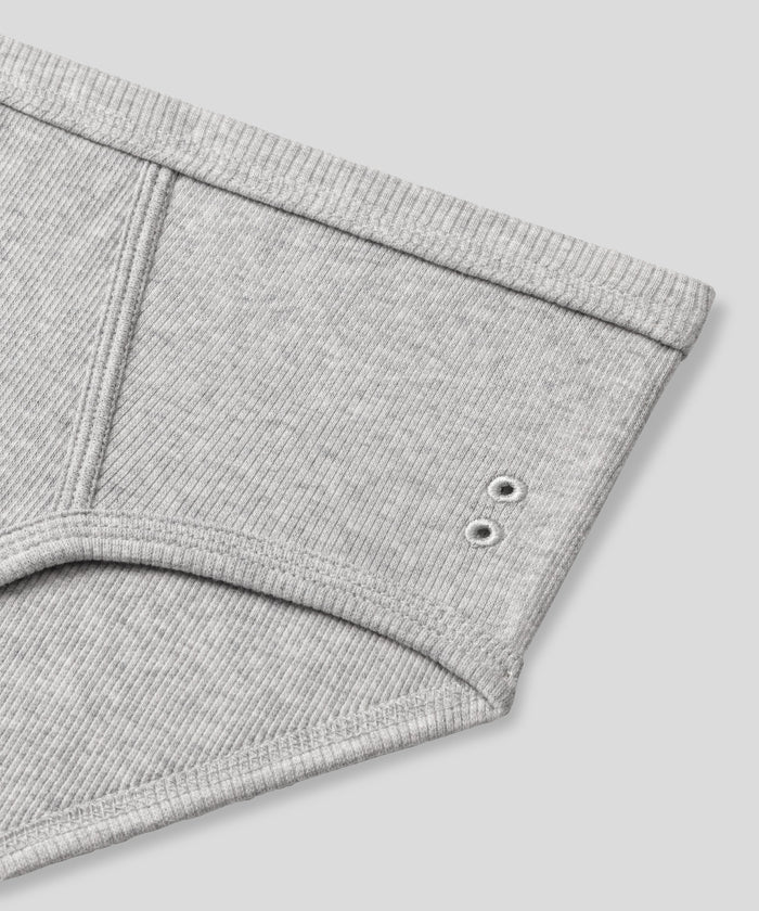 Army Ribbed Y-Front Briefs: Grey Melange