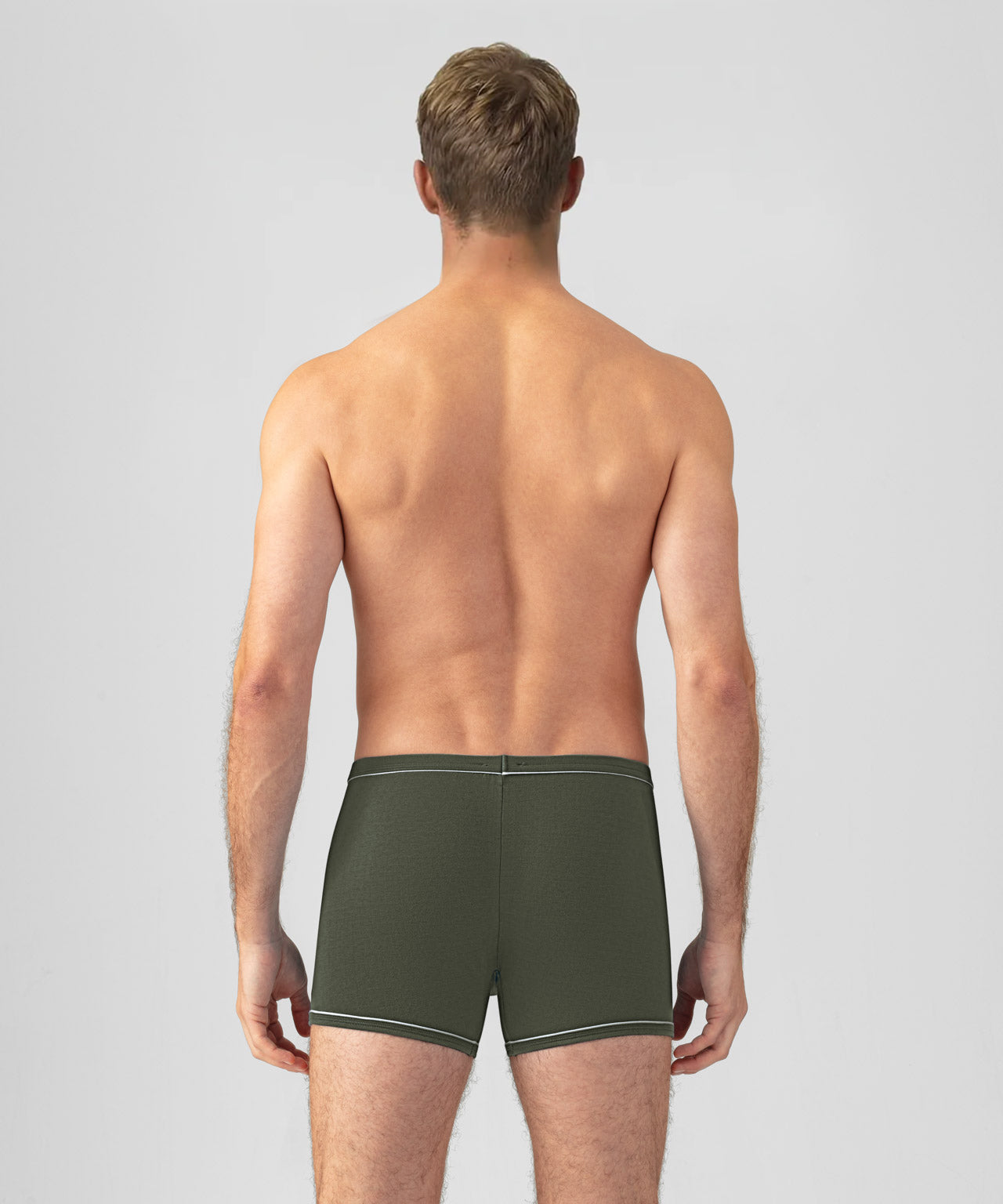 Boxer Briefs w. Piping: Military Green