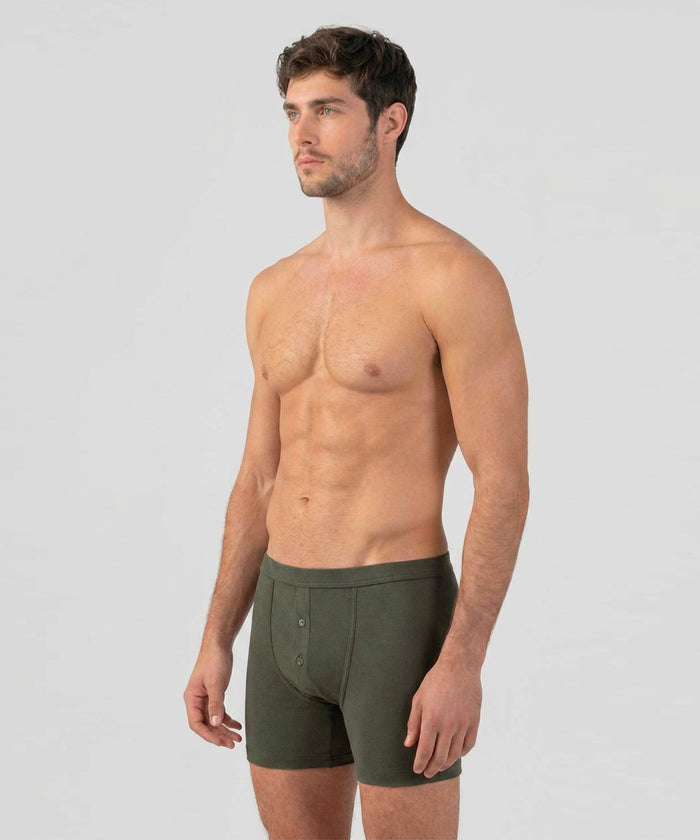 Army Ribbed Night Shorts: Military Green