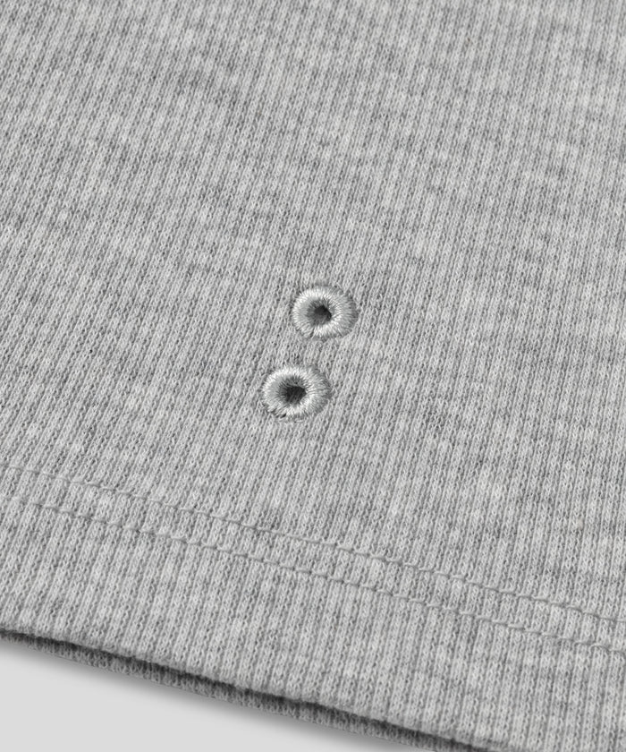 Army Ribbed Night Shorts: Grey Melange
