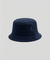 Cotton Terry Bucket Hat: Navy