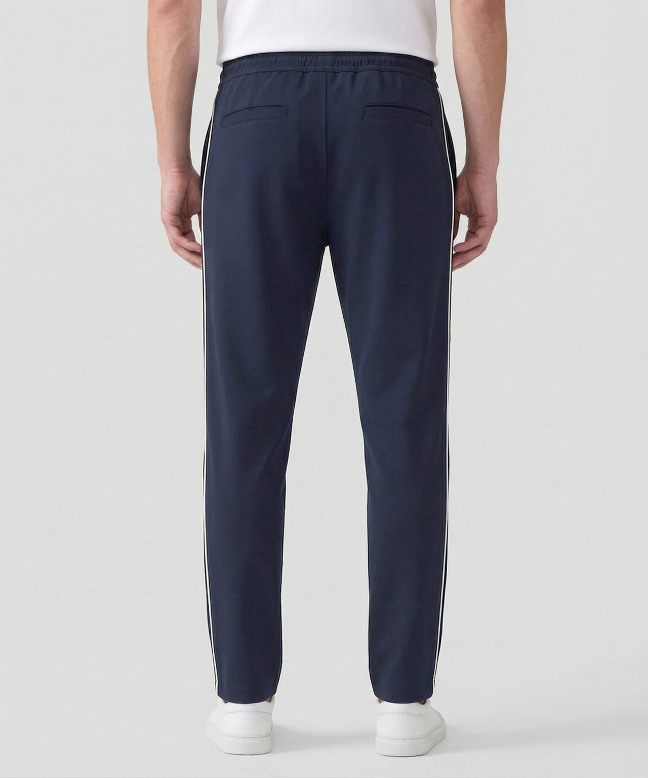 City Pants w. Piping: Navy