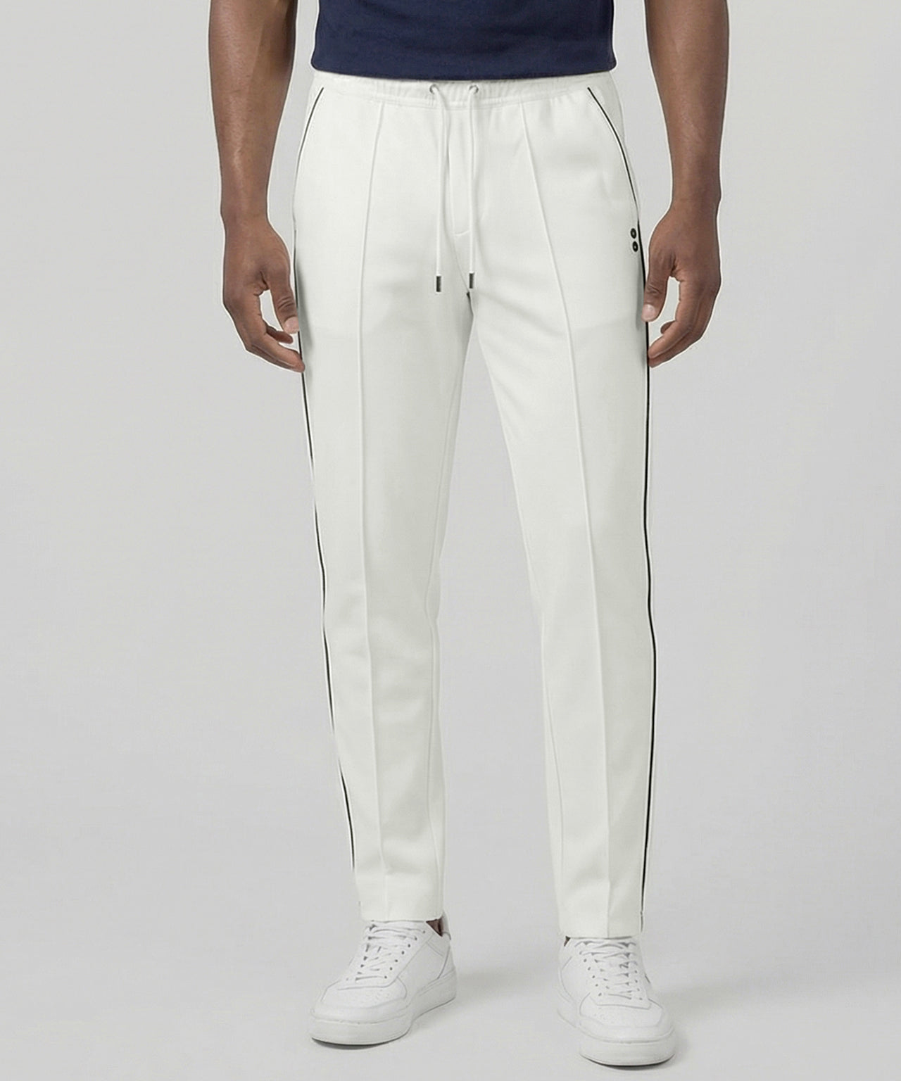 City Pants w. Piping: Off White