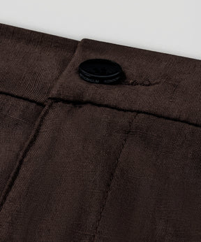 Cotton Linen Pants: Espresso