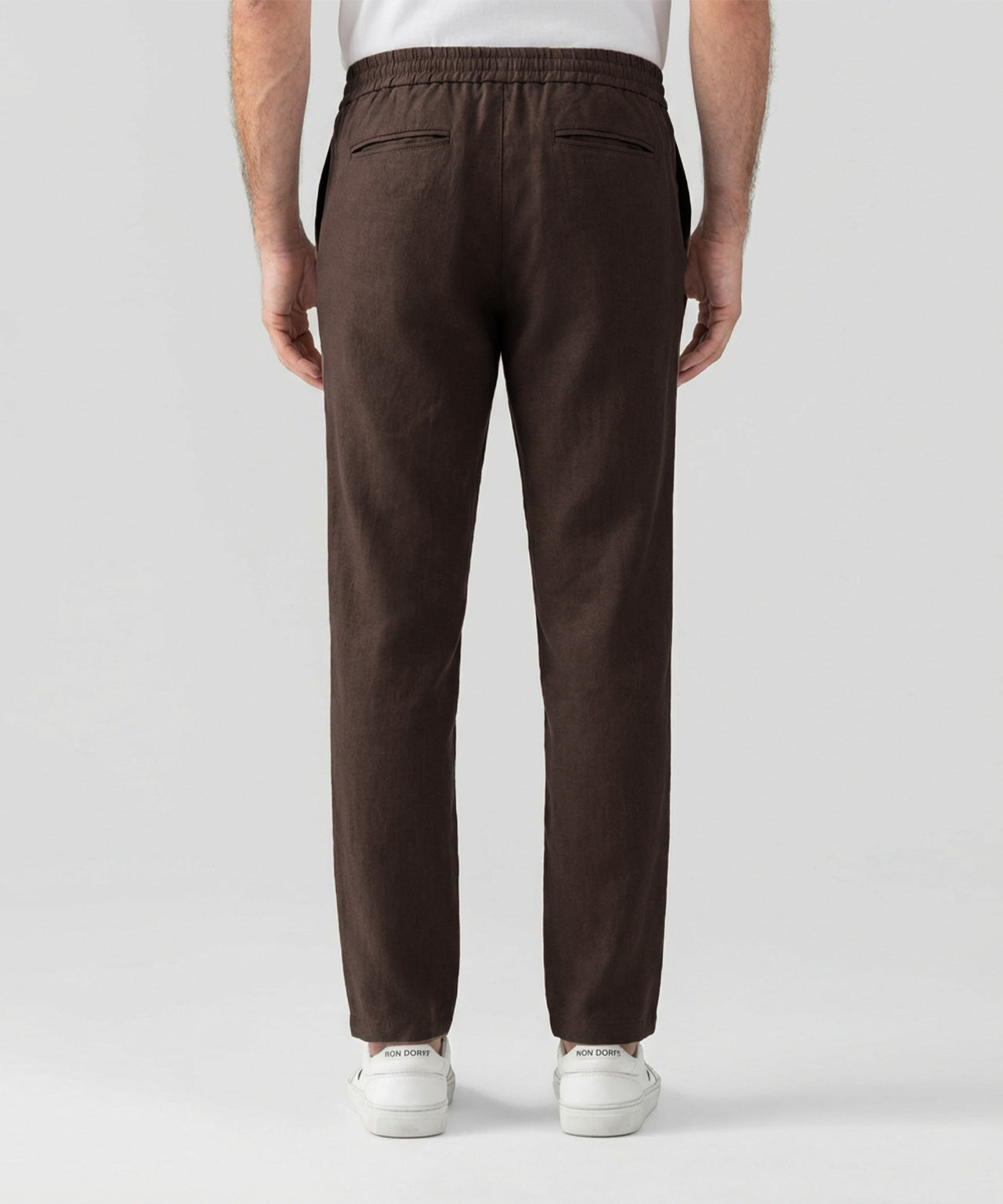 Cotton Linen Pants: Espresso