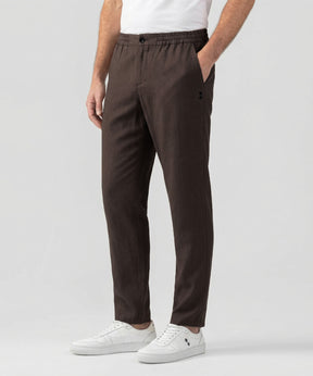 Cotton Linen Pants: Espresso
