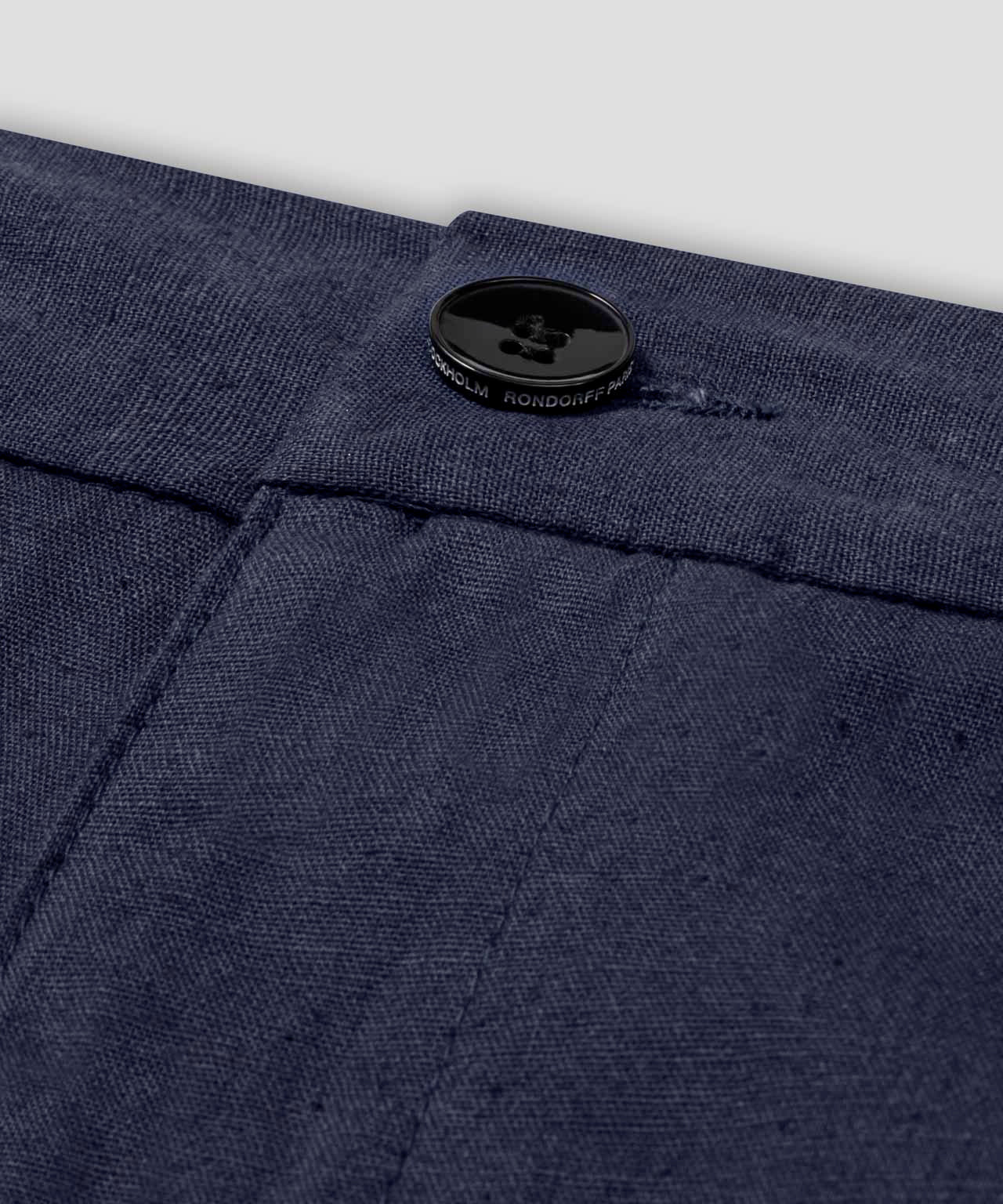 Cotton Linen Pants: Navy