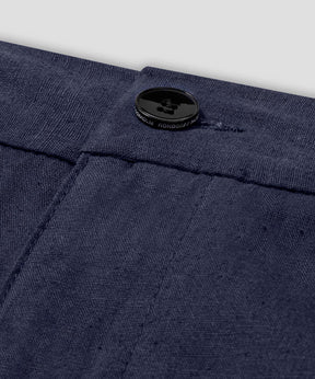 Cotton Linen Pants: Navy