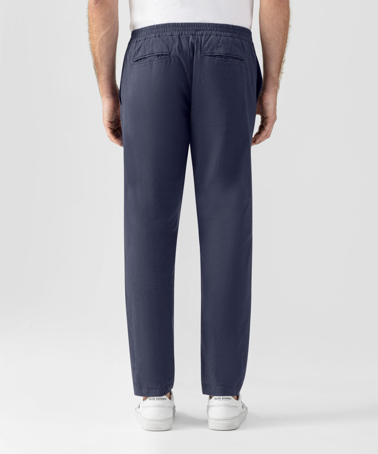 Cotton Linen Pants: Navy