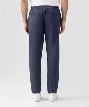 Cotton Linen Pants: Navy