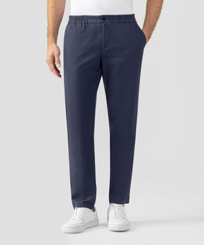 Cotton Linen Pants: Navy