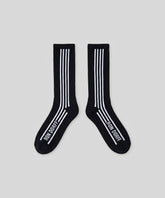 Sports Socks w. Vertical Lines: Navy