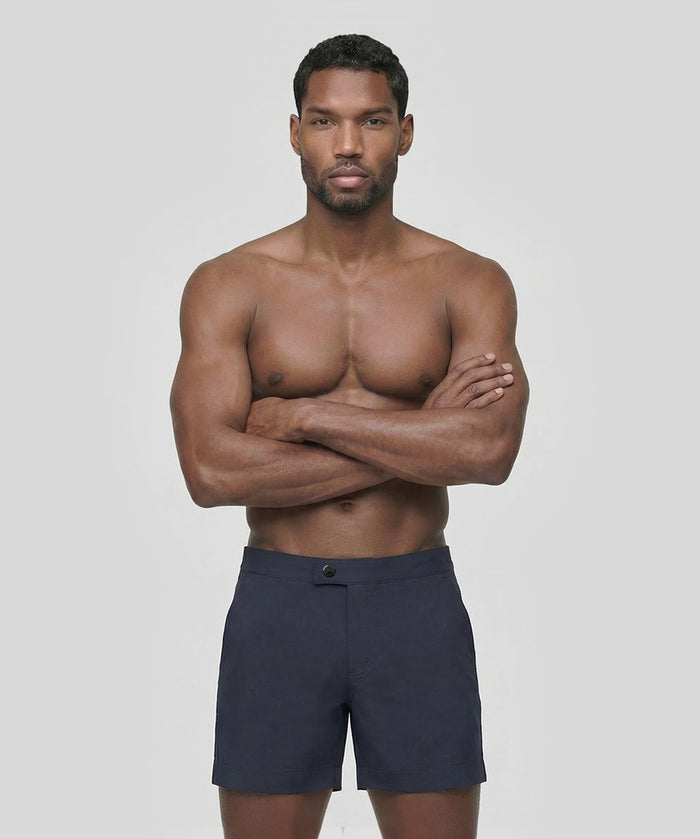 Tennis Swim Shorts: Navy