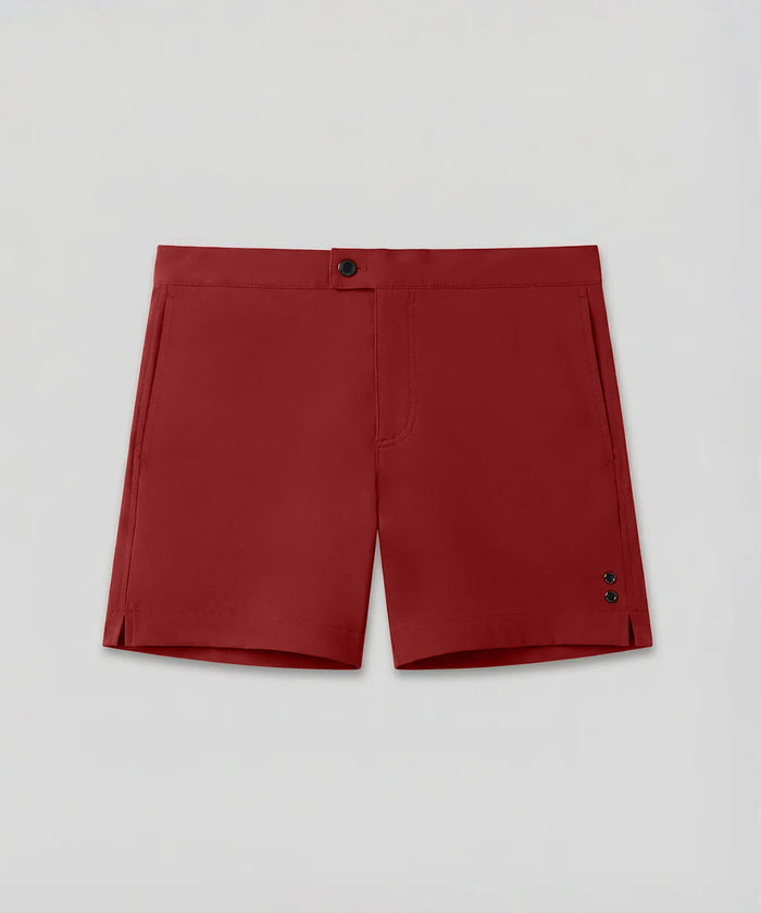 Tennis Swim Shorts: Red