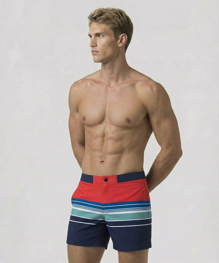 Urban Swim Shorts: Shocking Red