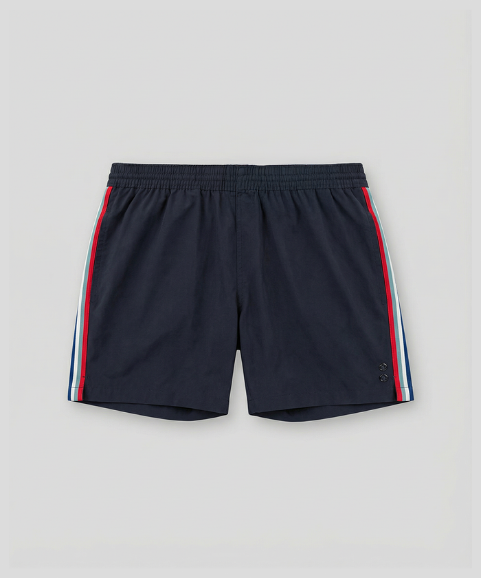 Exerciser Shorts w. Side Stripes: Navy