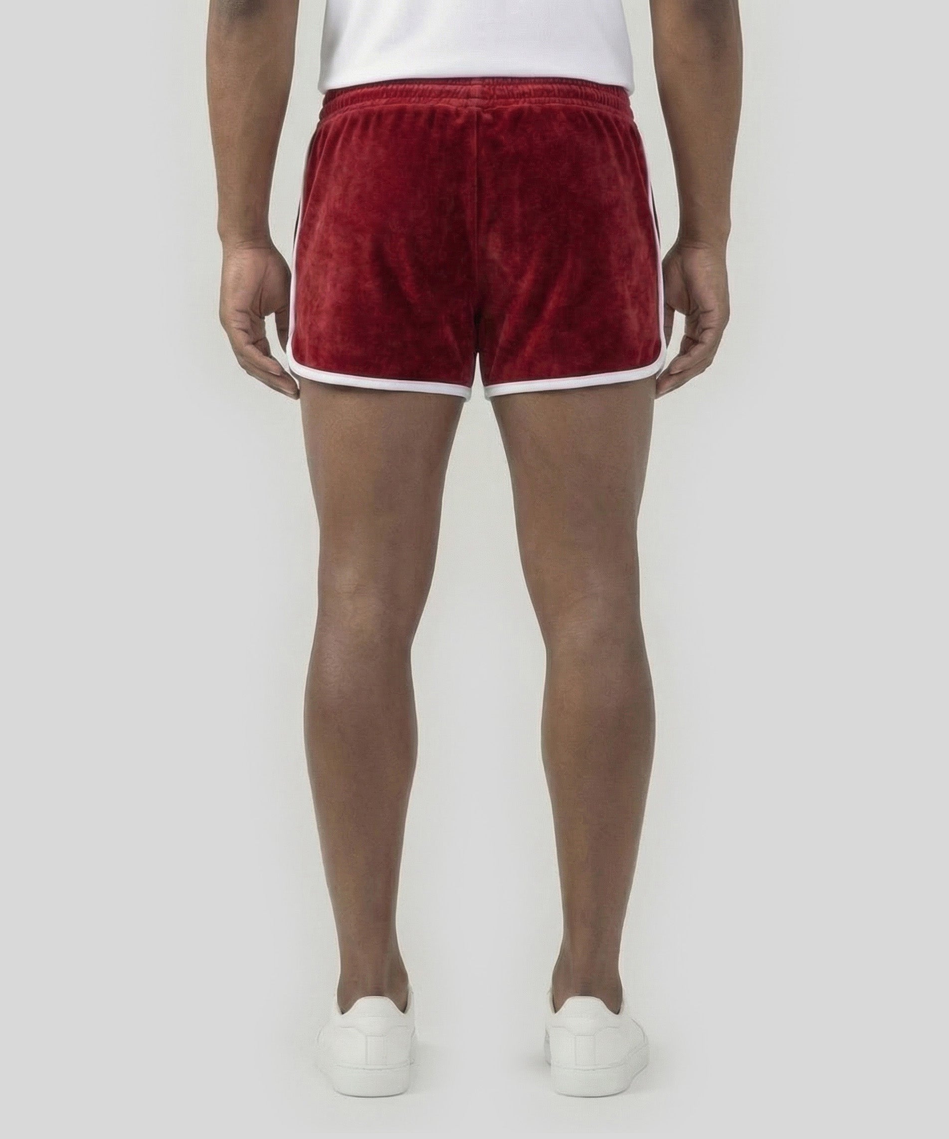 Cotton Terry Marathon Exerciser Shorts: Red