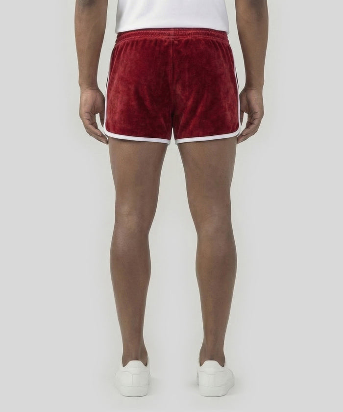 Cotton Terry Marathon Exerciser Shorts: Red