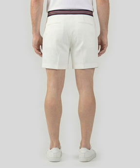 RD Tennis Shorts w. Striped Waist: Off White