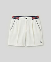 RD Tennis Shorts w. Striped Waist: Off White