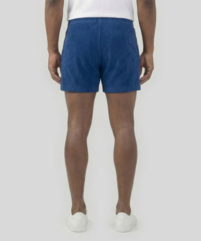Cotton Terry Tennis Shorts w. Piping: Bleu