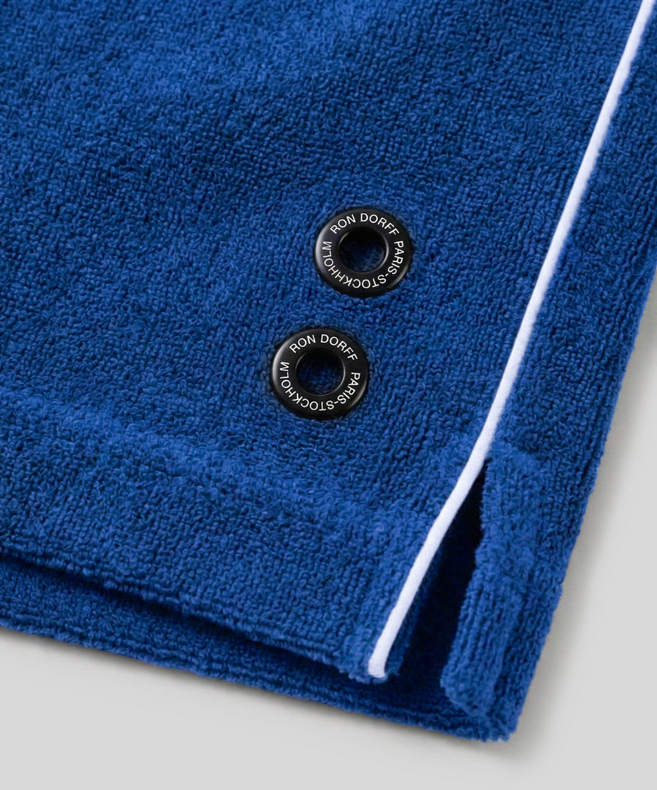 Cotton Terry Tennis Shorts w. Piping: Bleu