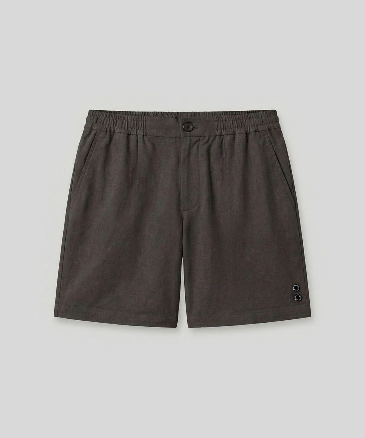 Cotton Linen Shorts: Espresso