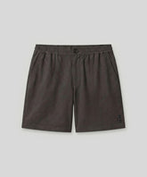 Cotton Linen Shorts: Espresso