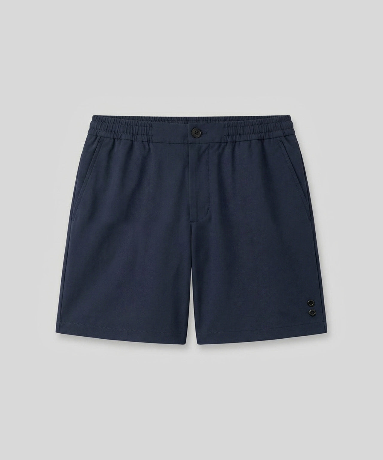 Cotton Linen Shorts: Navy