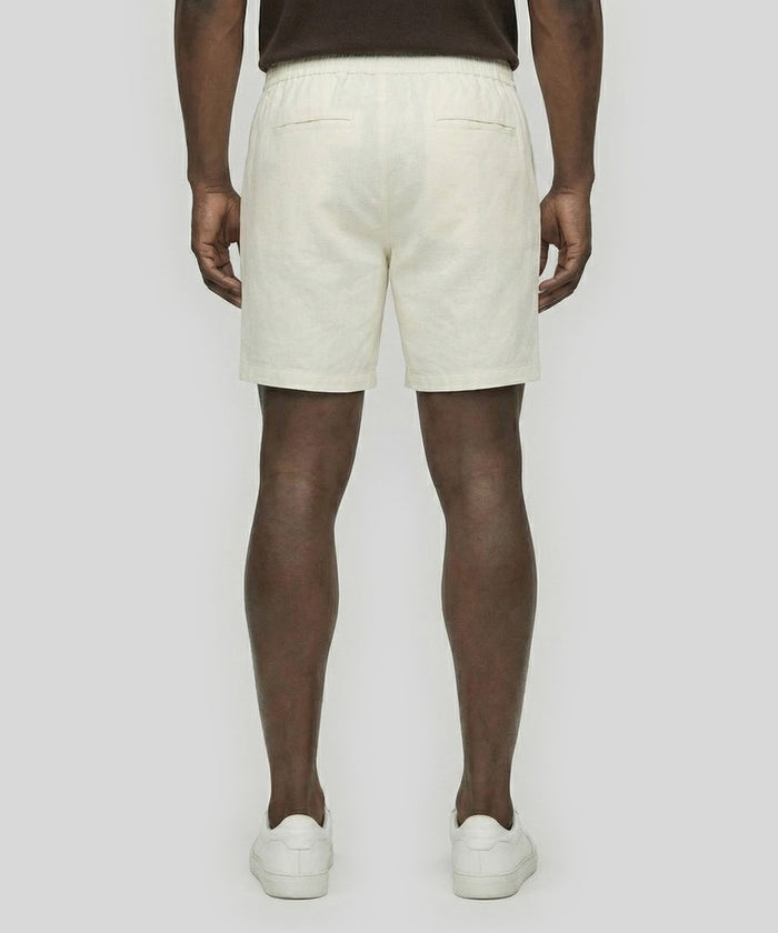 Cotton Linen Shorts: Off White