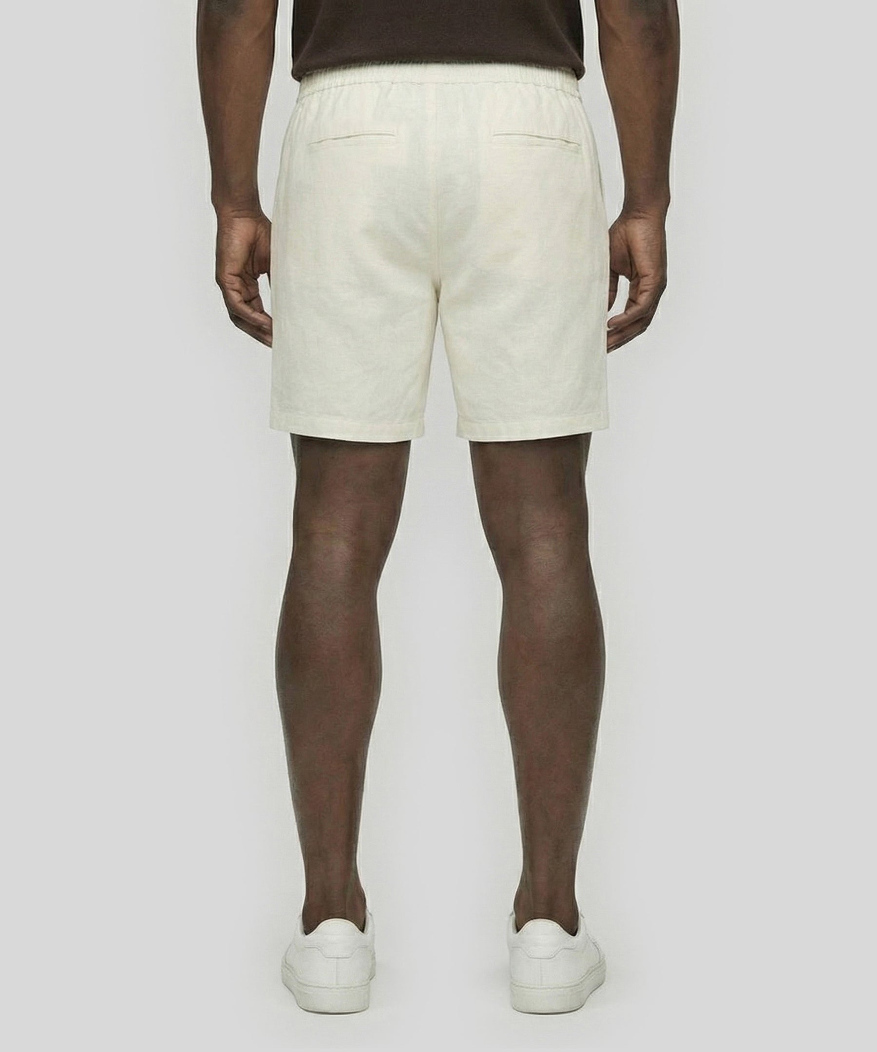 Cotton Linen Shorts: Off White