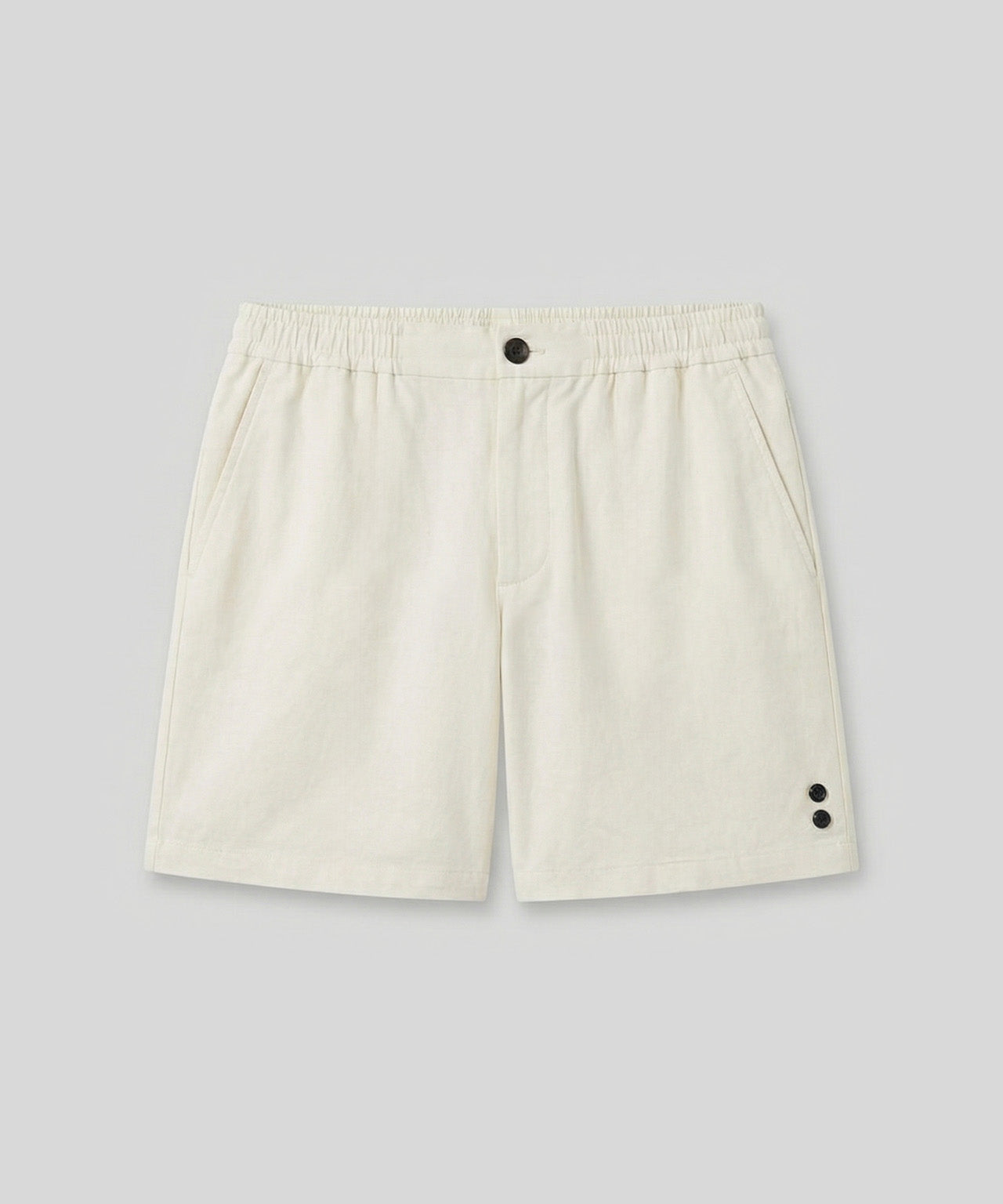 Cotton Linen Shorts: Off White