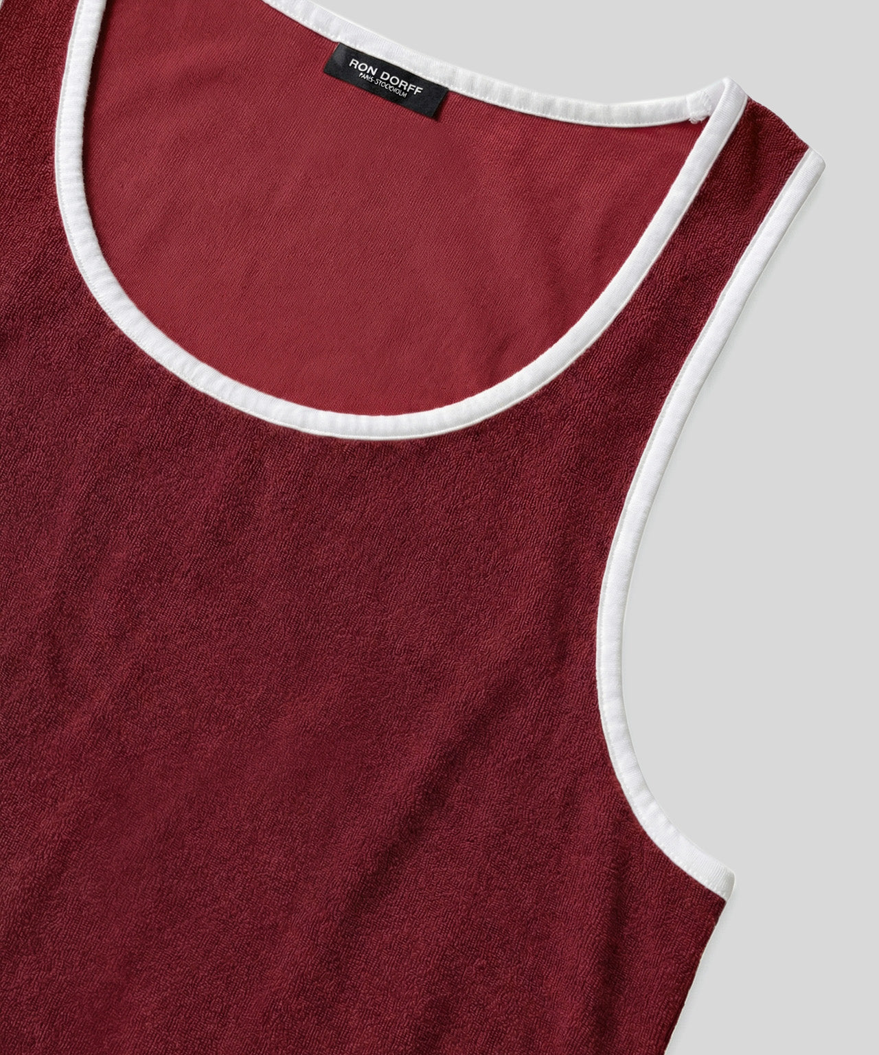 Cotton Terry Tank Top: Red