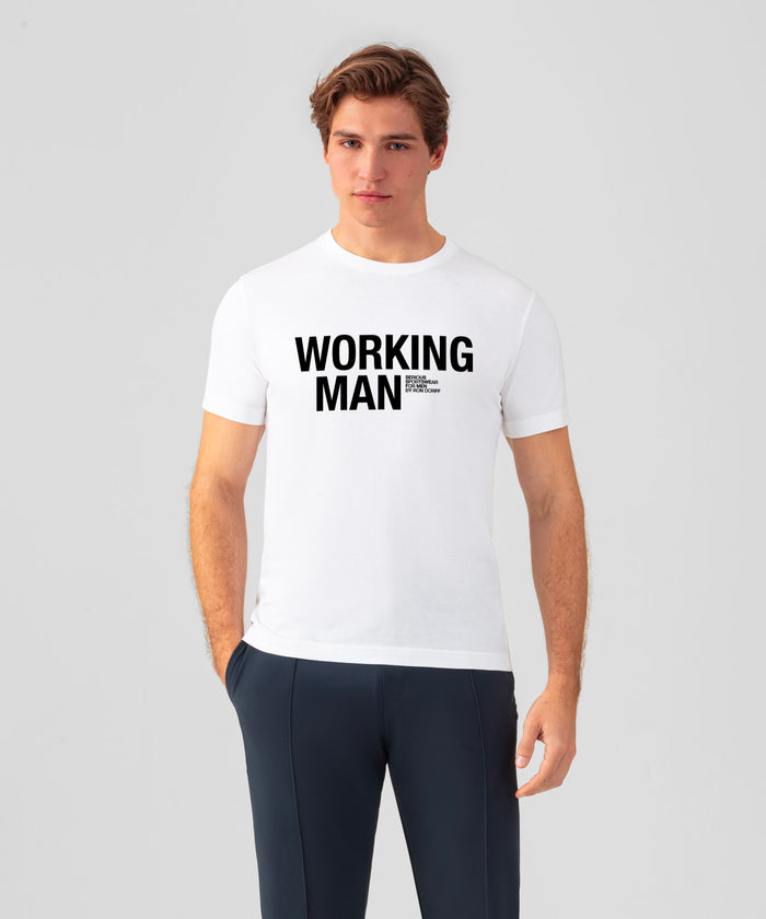 Organic Cotton T-Shirt "WORKING MAN": White