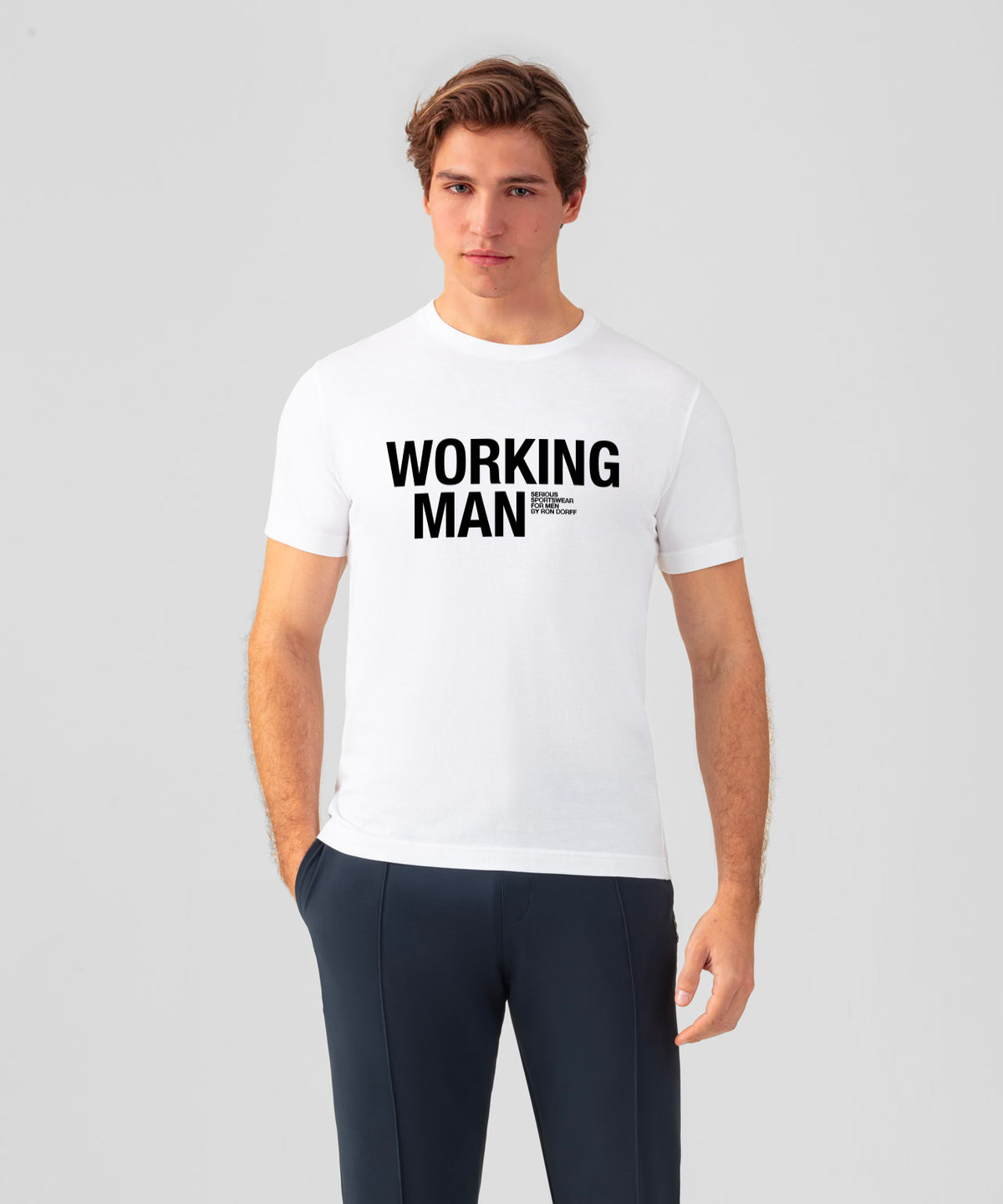 Organic Cotton T-Shirt "WORKING MAN": White