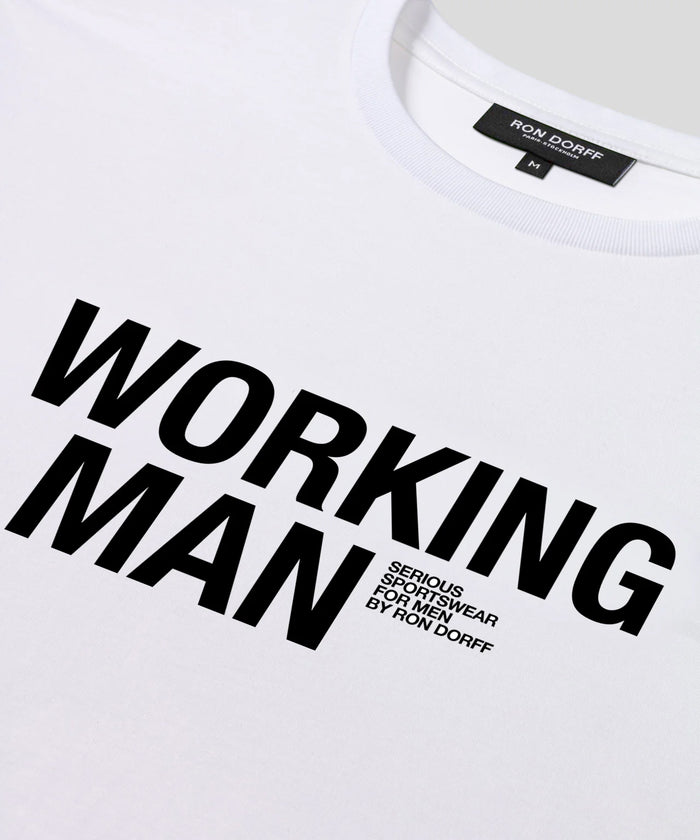 Organic Cotton T-Shirt "WORKING MAN": White