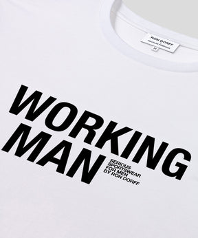 Organic Cotton T-Shirt "WORKING MAN": White