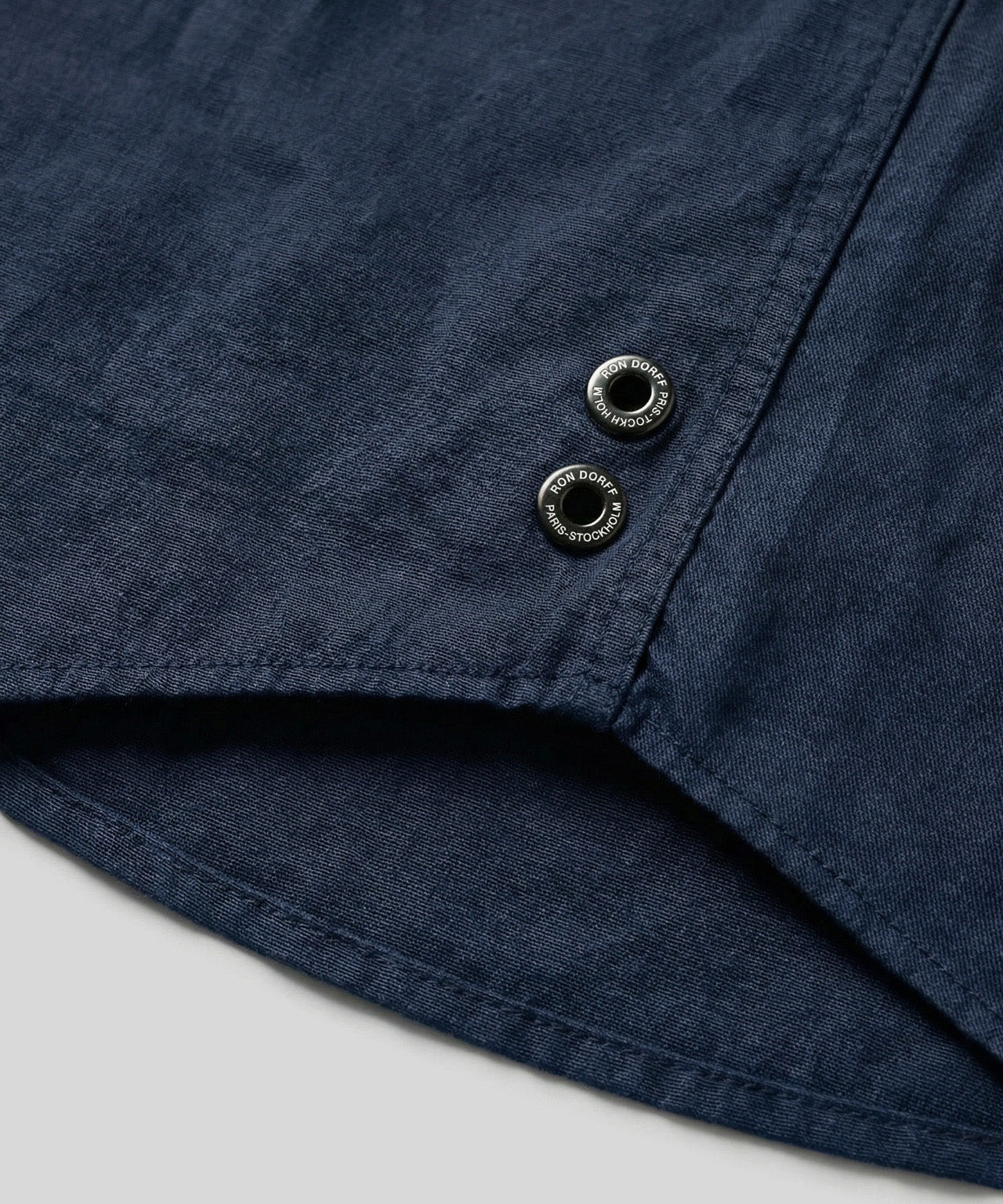 Cotton Linen Long Sleeve Shirt: Navy