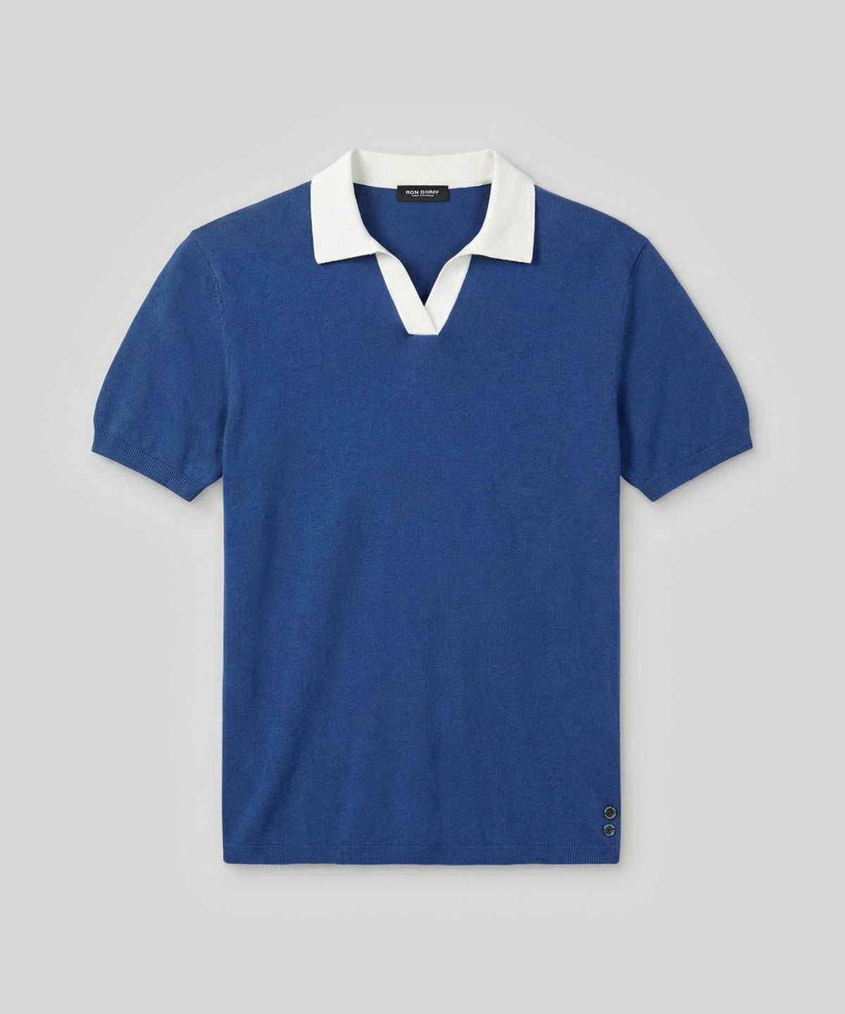 Cotton Linen Polo: Bleu