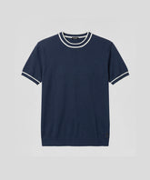 Knitted T-Shirt: Navy