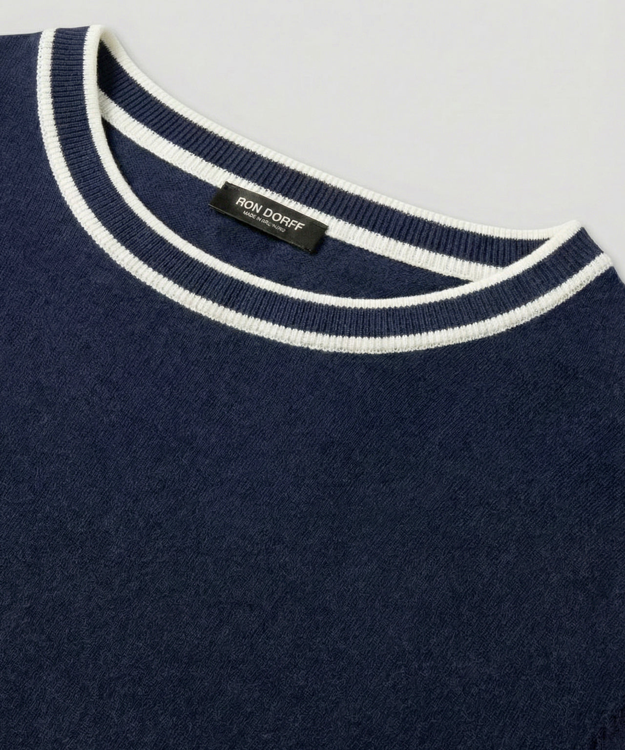 Knitted T-Shirt: Navy