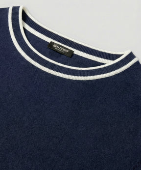 Knitted T-Shirt: Navy