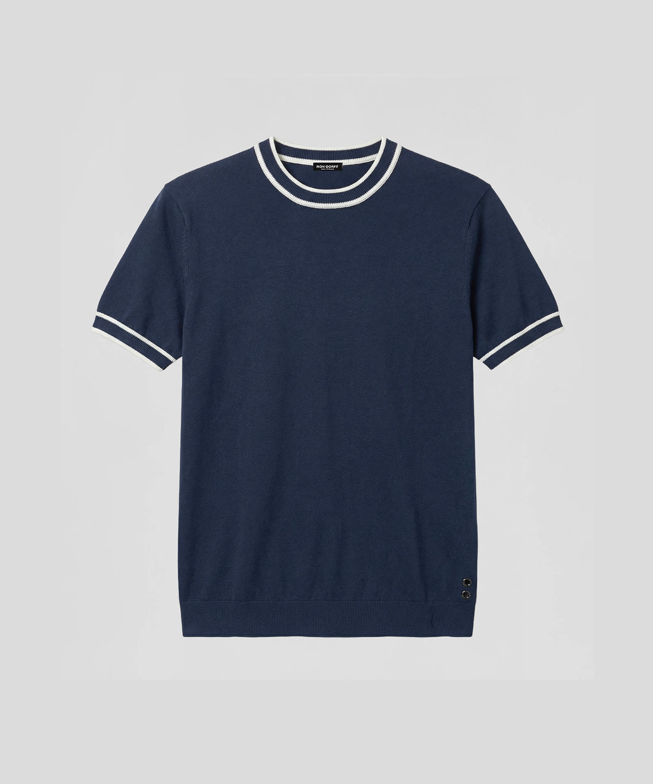 Knitted T-Shirt: Navy